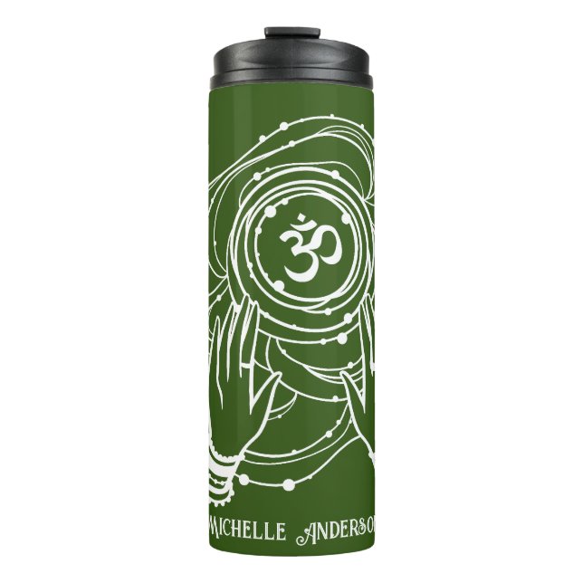 Termo Yoga Chakra Crown Mantra Thermal Tumbler (Anverso)