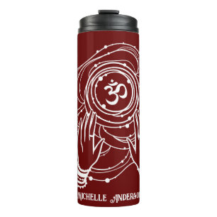 Termo Yoga Chakra Crown Mantra Thermal Tumbler