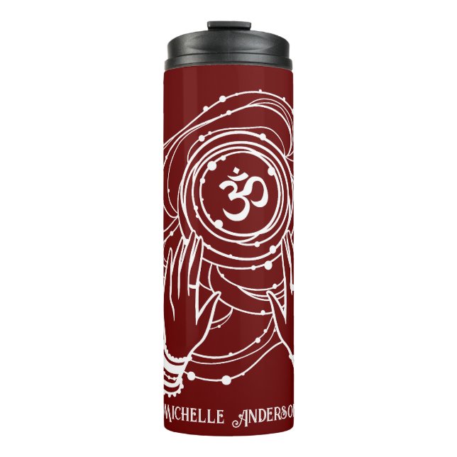 Termo Yoga Chakra Crown Mantra Thermal Tumbler (Anverso)