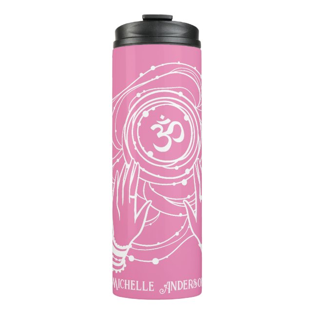 Termo Yoga Chakra Crown Mantra Thermal Tumbler (Anverso)