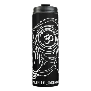 Termo Yoga Chakra Crown Mantra Thermal Tumbler