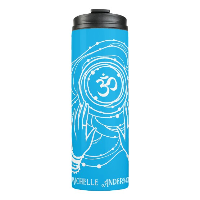 Termo Yoga Chakra Crown Mantra Thermal Tumbler (Anverso)