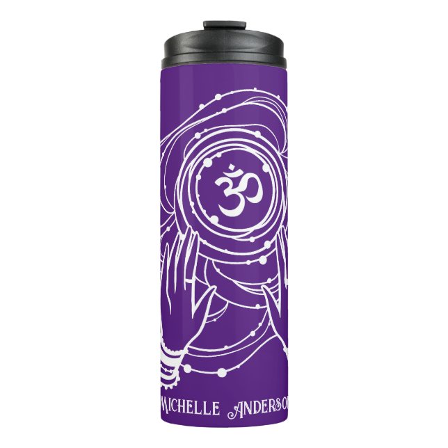 Termo Yoga Chakra Crown Mantra Thermal Tumbler (Anverso)