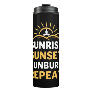 Termo Yoga Lover Yoga Sunrise Sunset Sunburn Repeat