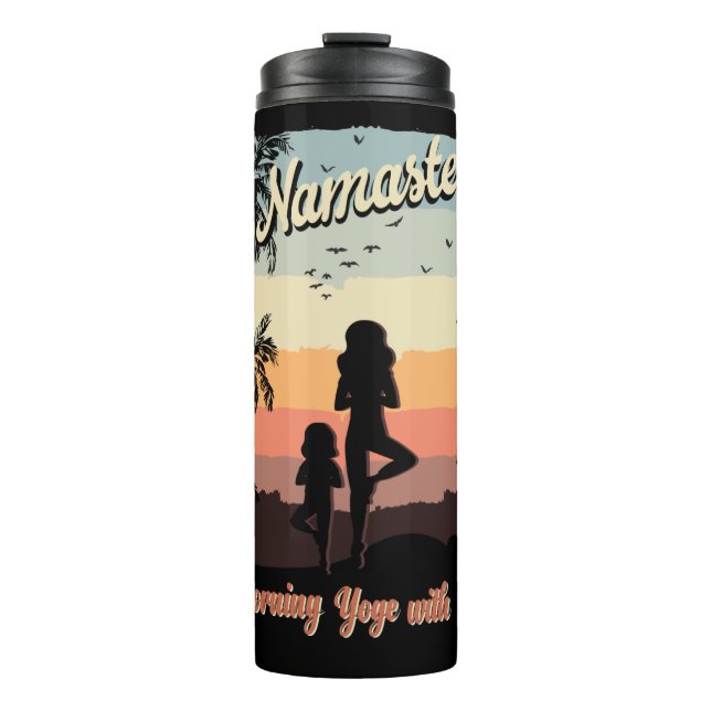 Termo yoga matutino con tumblador térmico de mamá (Anverso)