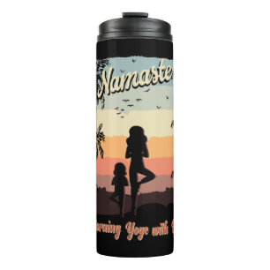 Termo yoga matutino con tumblador térmico de mamá