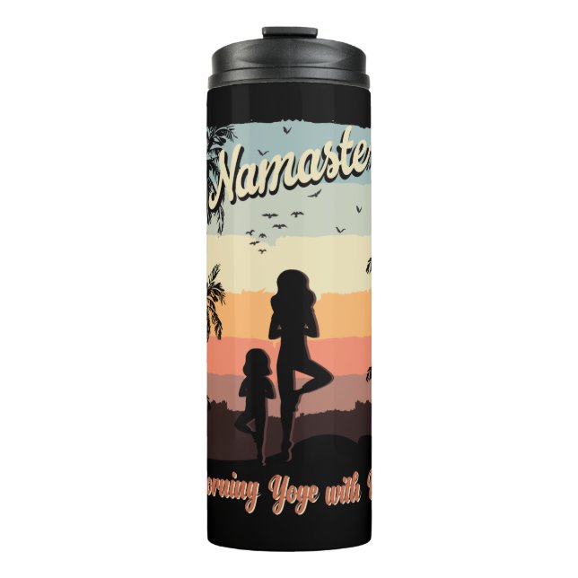 Termo yoga matutino con tumblador térmico de mamá (Anverso)