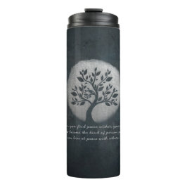 Termo Yoga Meditación Reiki Instructor Plata Árbol Cita