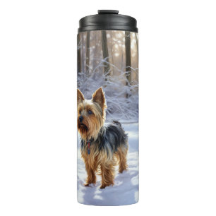 Termo Yorkshire Terrier Deja que nieve Navidad