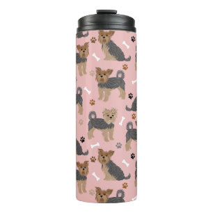 Termo Yorkshire Terrier Paws and Bones Yorkie Dog