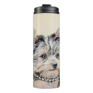 Termo Yorkshire Terrier Puppy Pintando Arte Original De