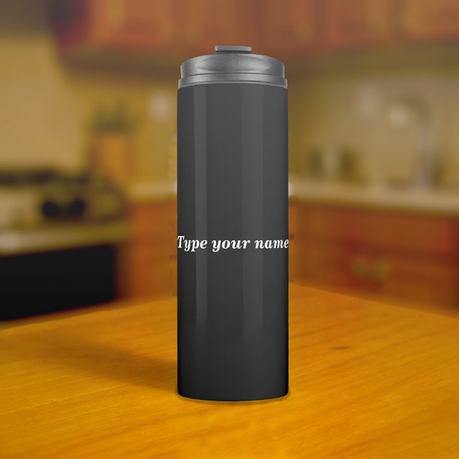 Termo Your Name on Black Tumbler (Black tumbler with your name)