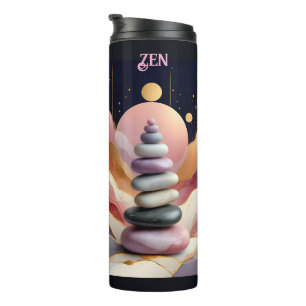Termo Zen Piedras Espirituales Equilibra el arte Cosmos