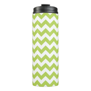 Termo Zigzag verde, Chevron verde, patrón geométrico