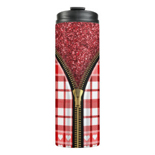 Termo Zipper de Red Plaid