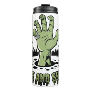 Termo Zombie Hand Rising Halloween Diseño divertido y es