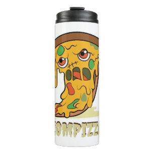 Termo Zombie Pizza Zompizza Funny Halloween Kawaii