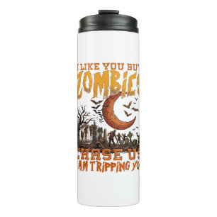 Termo Zombies nos persiguen Halloween Cementerio Luna Cr