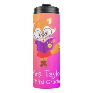 Termo Zorro de regalo de profesor de ormbre morado