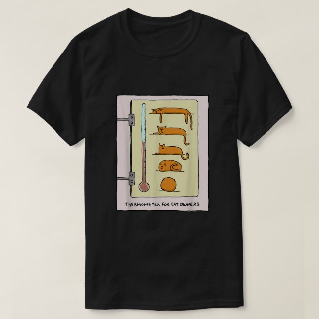 Termómetro de gato para camiseta de regalo y diver (Diseño del anverso)