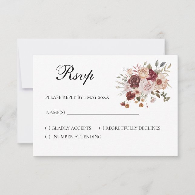 Terra Cotta RSVP card (Anverso)