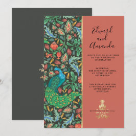 Terra Terra Invitación de Cotta de patrón de pavo 