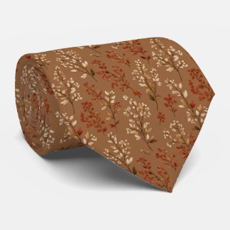 Terracota Beige Botánico Corbata de Novio Padrinos