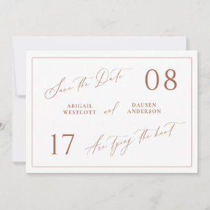 Terracota Guardar la Invitación Boda de fechas