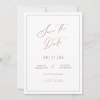 Terracota Guardar la Invitación Boda de fechas