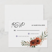 Terracota Malhumorada Floral Boho RSVP de Boda