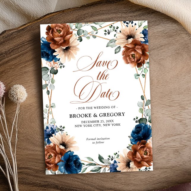 Terracota Marina Azul Verde Salvar la fecha (Subido por el creador)