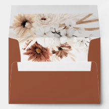 Terracota Pampas Boho Sobre Color Sólido