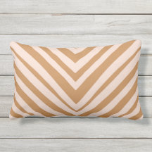 terracota rayada chevron y almohada rosa exterior