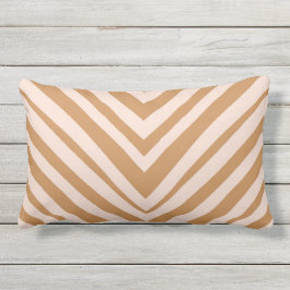 terracota rayada chevron y almohada rosa exterior