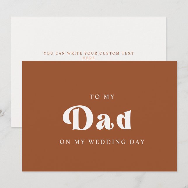 Terracota Retro a mi papá el día de mi boda (Anverso / Reverso)