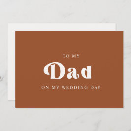 Terracota Retro a mi papá el día de mi boda