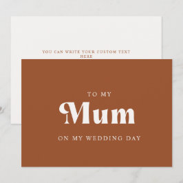 Terracota Retro el día de mi boda para mi mamá