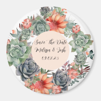 Terracota rústica y imán de guirnaldas plateadas