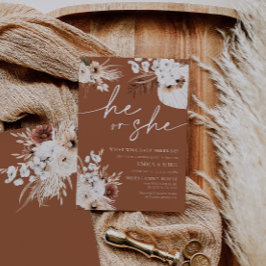 Terracota Su o Ella Género Revelan Invitación