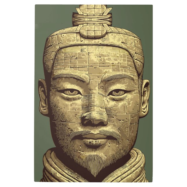 Terracota Warrior Oro Antiguo Arte Metalizado Muro (Anverso)