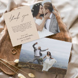 Terracotta Boda Gracias Cartas Flyer<br><div class="desc">Boda de presupuesto Gracias Tarjetas que tienen una foto en el frente y en la parte de atrás. Las tarjetas de agradecimiento contienen una moderna tipografía de escritura cursiva con letras a mano que son elegantes,  simples y modernas para usar después de la celebración del día de la boda.</div>