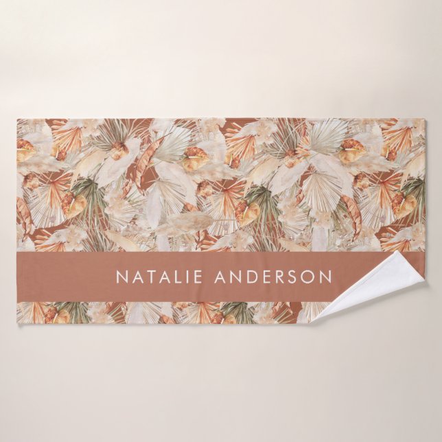 Terracotta Bohemia elegante pasto moderno  (Toalla de baño)