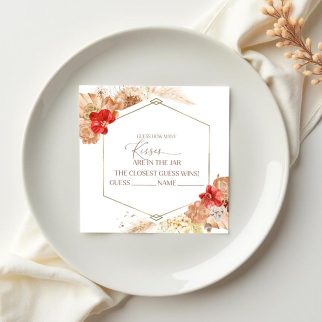 Terracotta Boho Floral adivina cuántas tarjetas de (Subido por el creador)