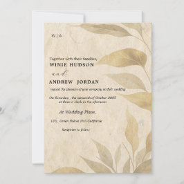 Terracotta Boho otoño invitación a la boda