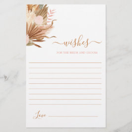 Terracotta Boho Quiere la tarjeta de novia