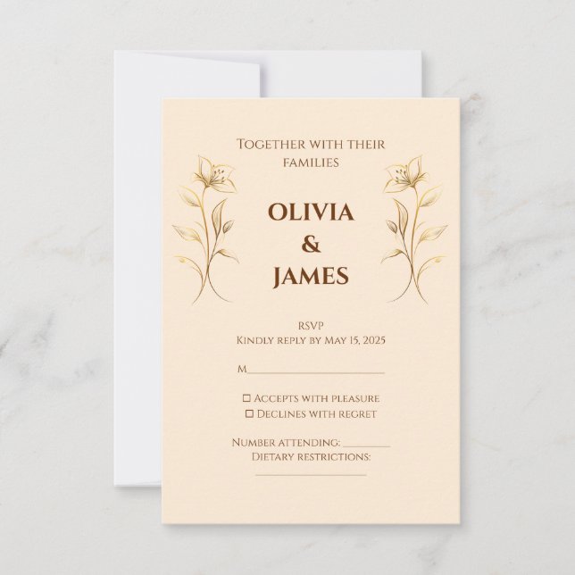Terracotta Boho Wedding RSVP (Anverso)