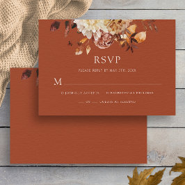 Terracotta Caída Boda Floral de Cobre RSVP