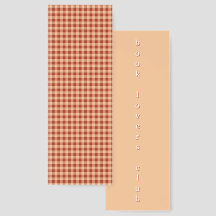 Terracotta Cream Gingham Resumen Retro Antiguo