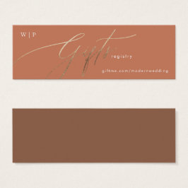 Terracotta Dusty Naranja Elegant Boho Gold Gift Re