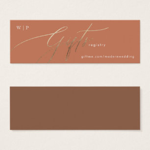 Terracotta Dusty Naranja Elegant Boho Gold Gift Re